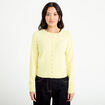 Gilet ajour&eacute; manches longues jaune clair femme