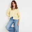 Blouse col tunisien jaune femme