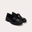 Mocassins &agrave; talon noir femme