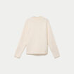 Pull col montant manches longues ecru femme