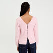 Pull d&eacute;tails coeur rose pastel femme