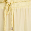 Jupe longue &eacute;vas&eacute;e satin jaune clair femme