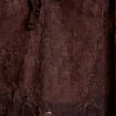 Blouse droite manches longues col rond marron fonc&eacute; femme