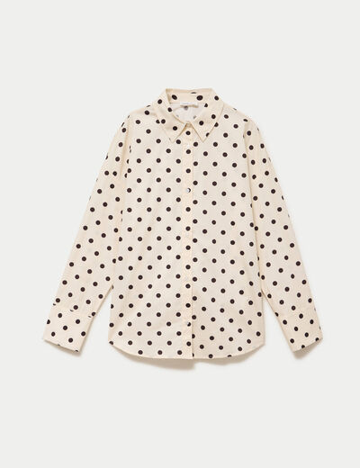 Chemise oversize manches longues blanc femme