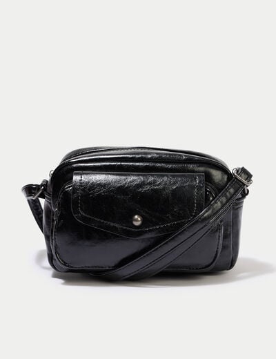 Sac aspect daim noir femme