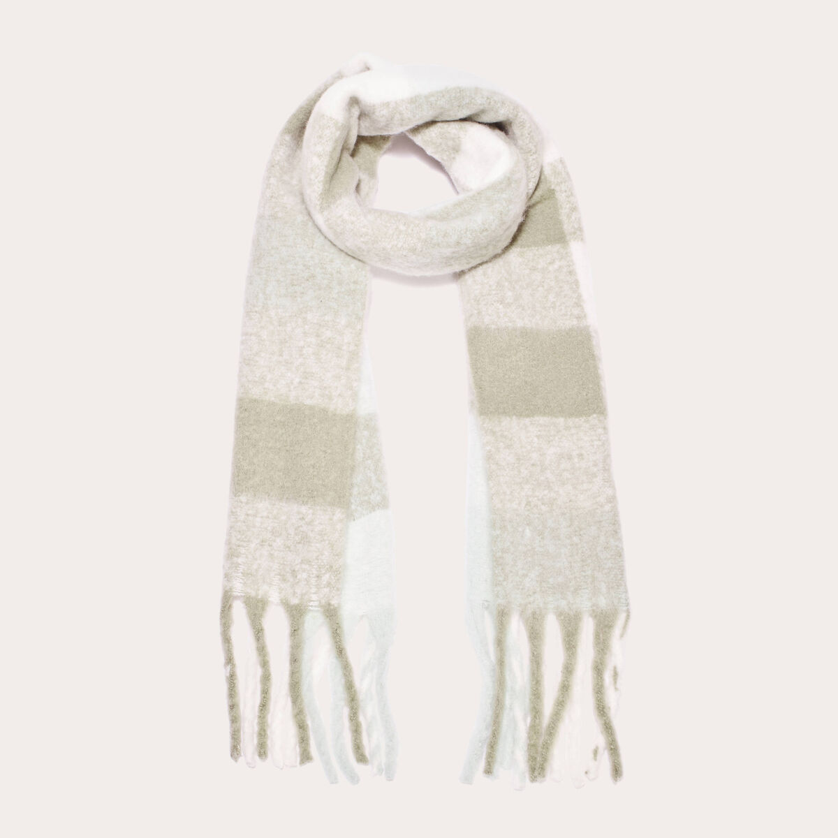 &Eacute;charpe avec franges vert pastel femme