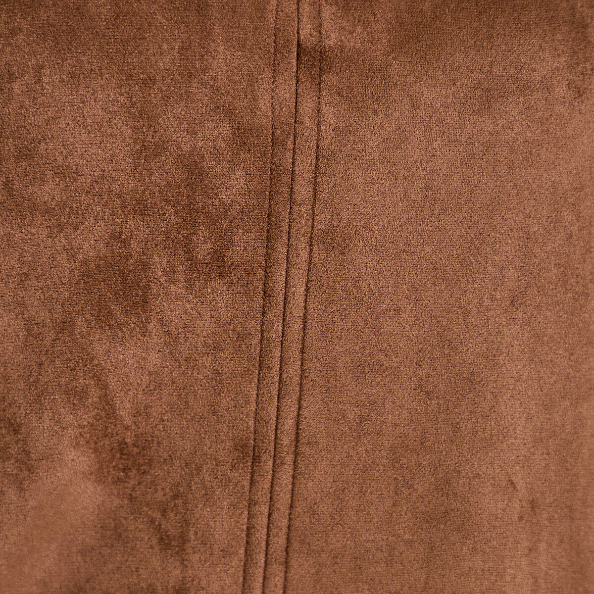 Robe droite courte sans manches col rond marron femme