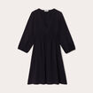 Robe &eacute;vas&eacute;e manches 3/4 noir femme