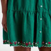 Robe courte &eacute;vas&eacute;e col am&eacute;ricain vert fonc&eacute; femme