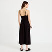Robe longue droite col v bretelles fines noir femme