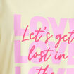 T-shirt boyfriend manches courtes jaune clair femme