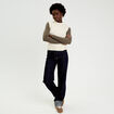 Pull sans manches ecru femme