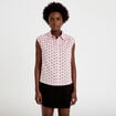 Chemise ample sans manches col classique rose femme