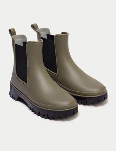 Bottines vert kaki femme