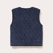 Gilet sans manches velours bleu marine femme