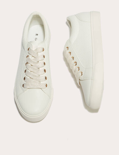 Baskets &agrave; lacets blanc femme