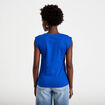 T-shirt col rond sans manches bleu electrique femme
