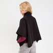 Poncho col am&eacute;ricain noir femme