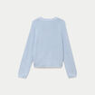 Gilet manches longues bleu ciel femme