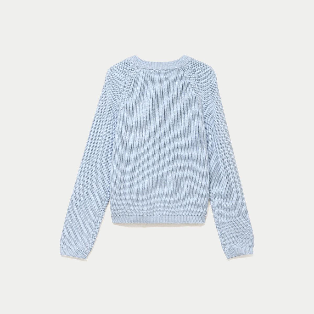 Gilet manches longues bleu ciel femme