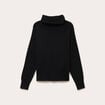 Pull avec col roul&eacute; noir femme