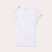 T-shirt cintr&eacute; col bateau blanc femme