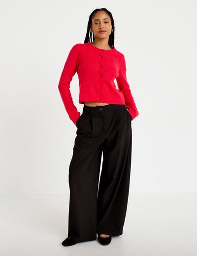 Pantalon bootcut taille standard noir femme