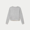 Gilet col v manches longues gris fonc&eacute; femme