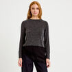 Pull manches longues gris fonc&eacute; femme