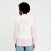 Pull chemise 2-en-1 ecru femme