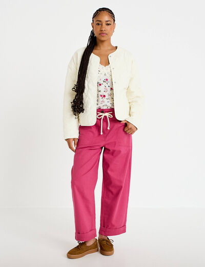 Pantalon taille standard prune femme