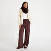 Veste &agrave; capuche bas resserr&eacute; sable femme