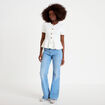 Top cintr&eacute; p&eacute;plum ecru femme