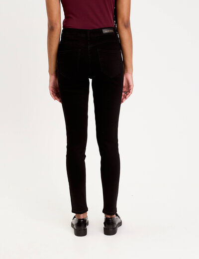Jean skinny push-up taille standard denim noir femme