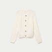 Gilet manches longues ecru femme