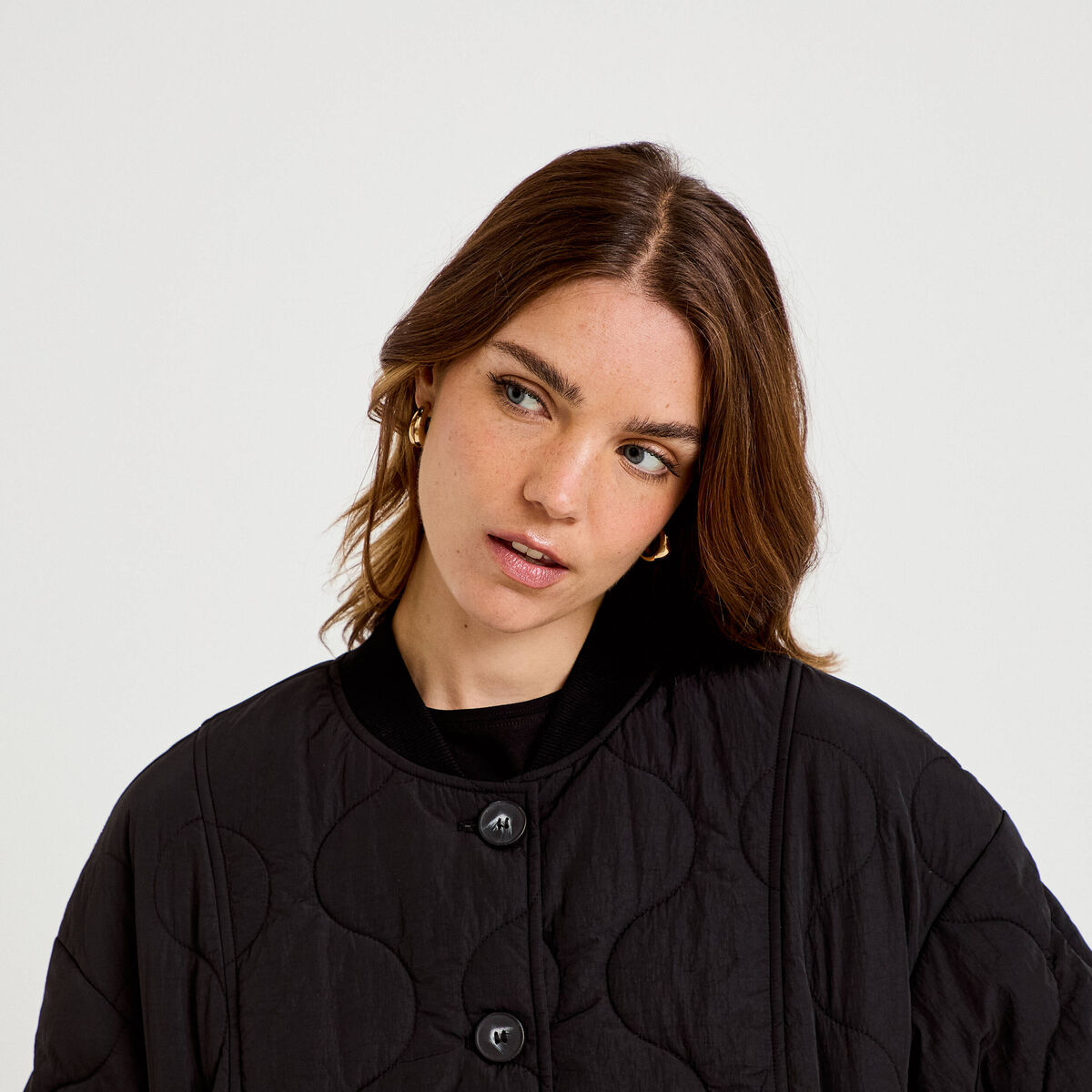 Veste ample manches longues noir femme