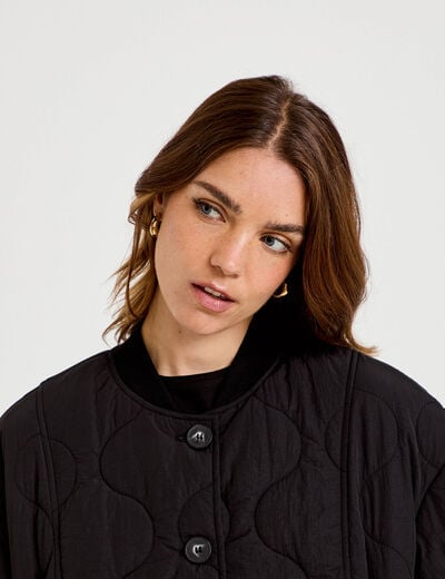 Veste ample manches longues noir femme