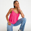 D&eacute;bardeur d&eacute;tails dentelle rose fushia femme