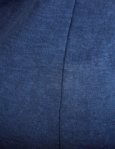 T-shirt noeuds dos bleu fonc&eacute; femme