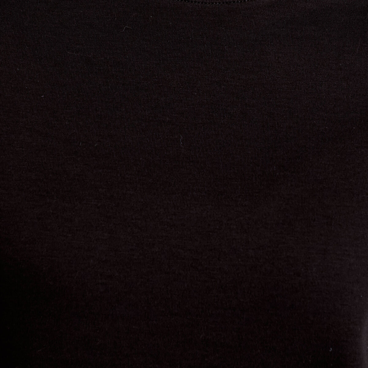 T-shirt col rond manches courtes noir femme