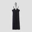 Robe &eacute;vas&eacute;e col bustier noir femme
