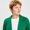 Veste blazer manches 3/4 vert femme