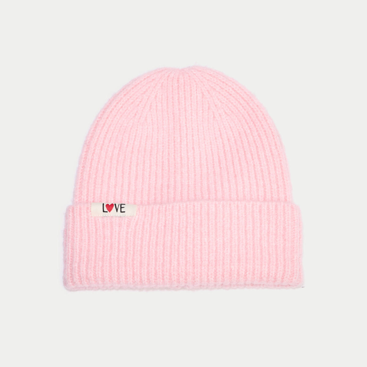 Bonnet rose clair femme