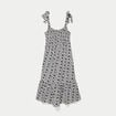 Robe longue &eacute;vas&eacute;e col carr&eacute; noir femme