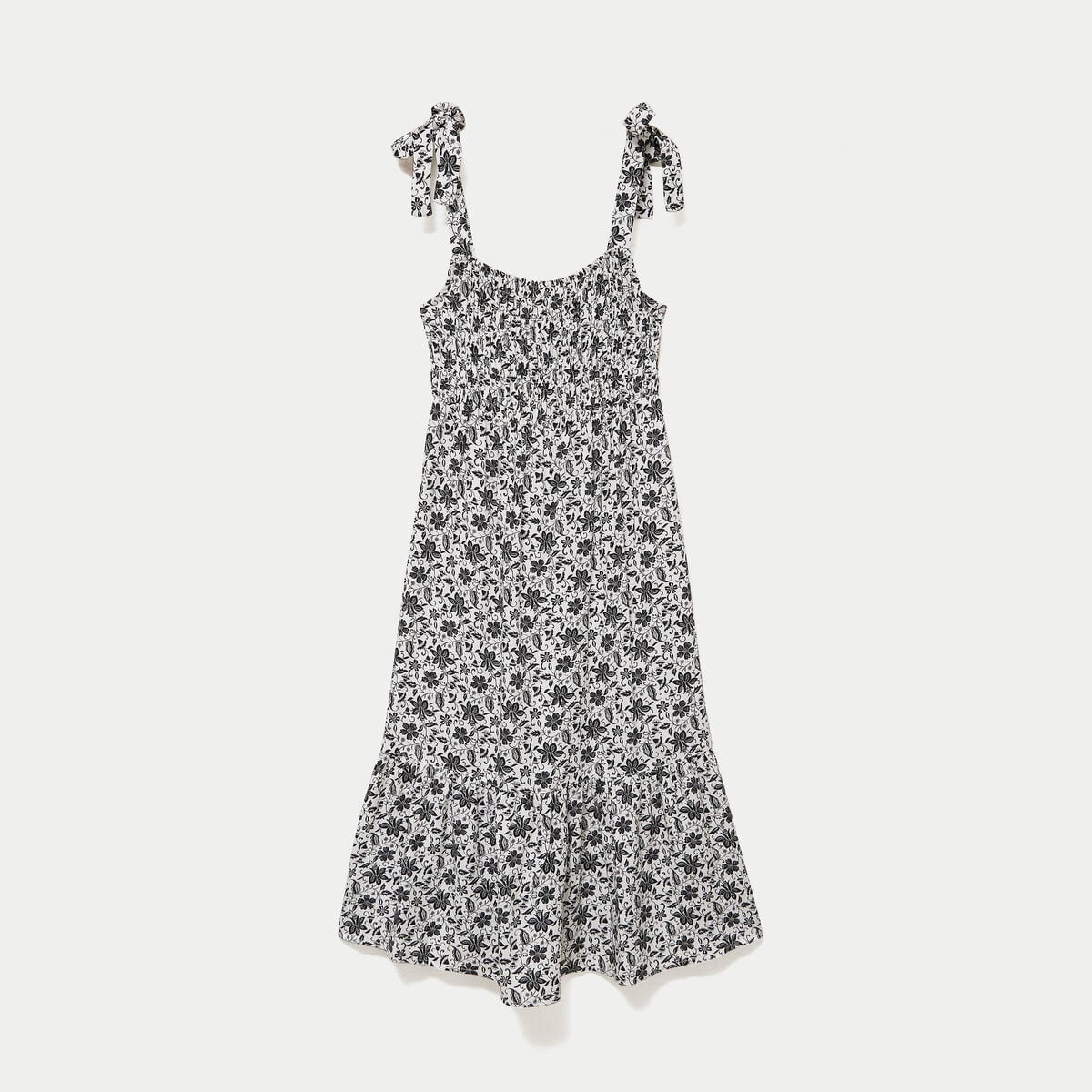 Robe longue &eacute;vas&eacute;e col carr&eacute; noir femme