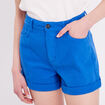 Short &agrave; ourlets bleu roi femme