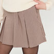 Jupe &eacute;vas&eacute;e pliss&eacute;e beige femme