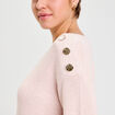 Pull col bateau rose clair femme