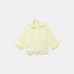 Blouse ample col tunisien manches 3/4 jaune femme