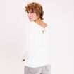 Pull dos nou&eacute; ecru femme